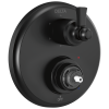DELTA Dorval Traditional 2-Handle Monitor 14 Series Valve Trim with 6 Setting Diverter — Matte Black