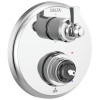 DELTA Dorval Traditional 2-Handle Monitor 14 Series Valve Trim with 6 Setting Diverter — Chrome
