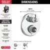 DELTA Dorval Traditional 2-Handle Monitor 14 Series Valve Trim with 6 Setting Diverter — Chrome
