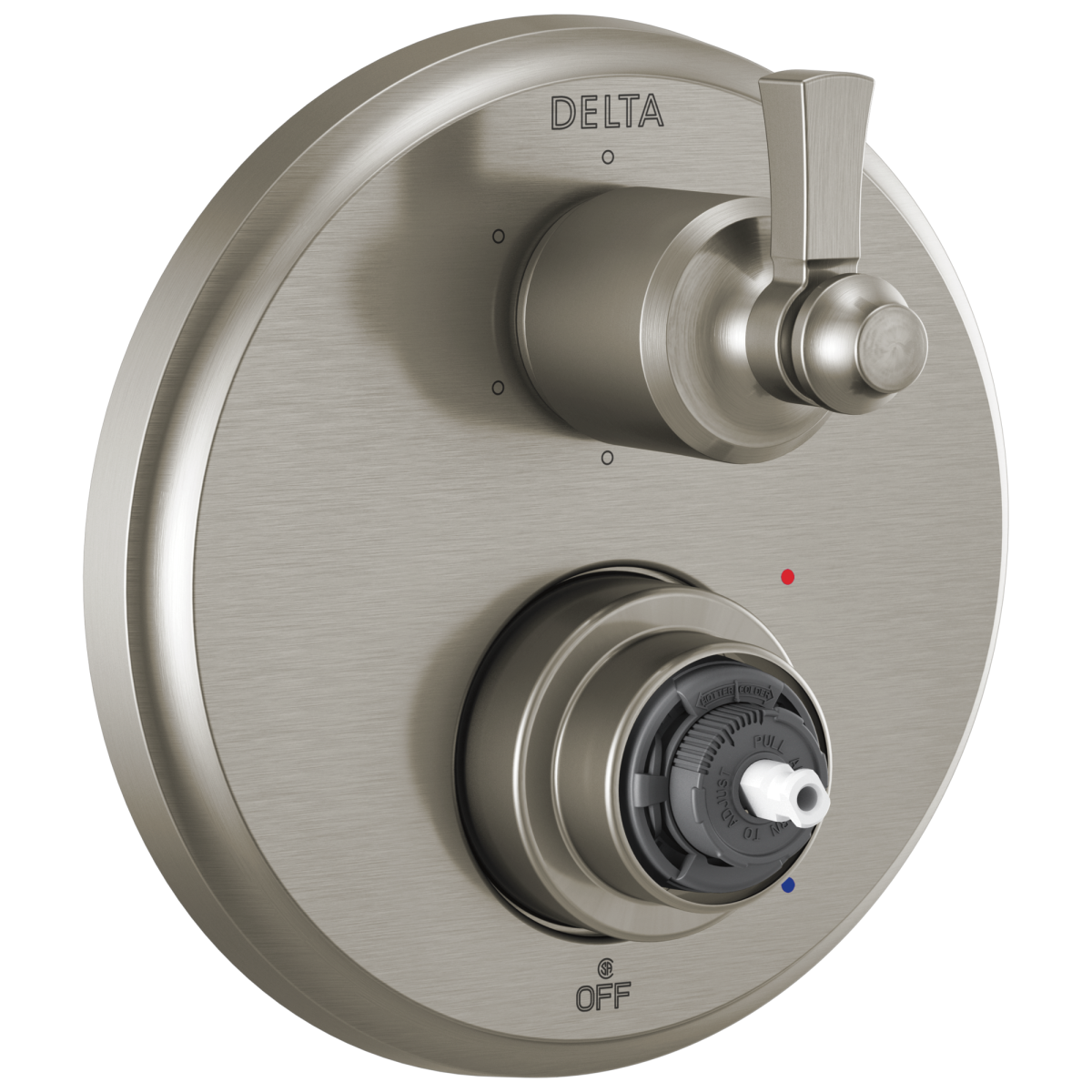 DELTA Dorval Traditional 2-Handle Monitor 14 Series Valve Trim with 6 Setting Diverter — Stainless