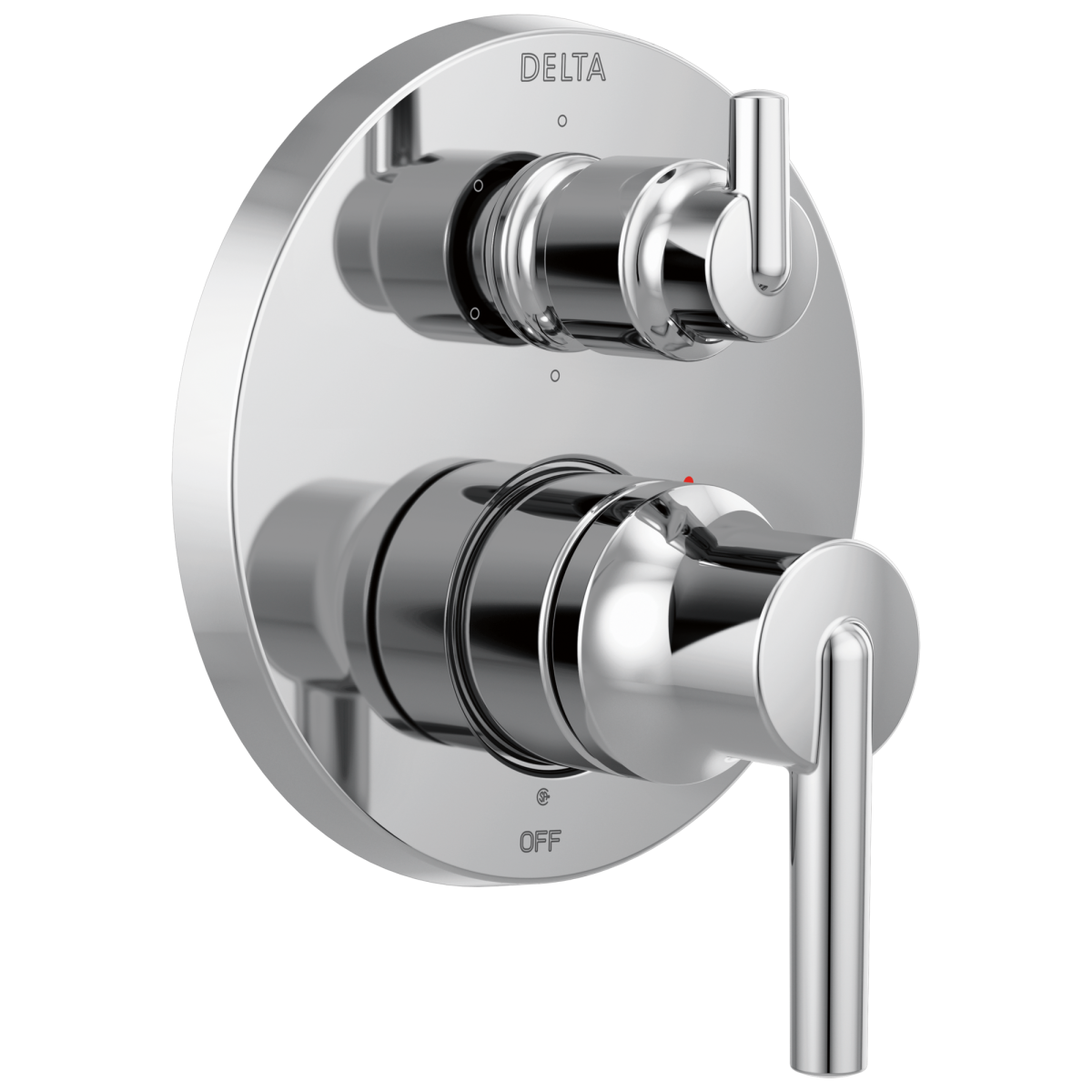 DELTA Trinsic Contemporary Two Handle Monitor 14 Series Valve Trim with 6-Setting Integrated Diverter — Chrome