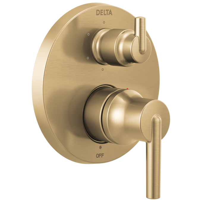 DELTA Trinsic Contemporary Monitor 14 Series Valve Trim with 6-Setting Integrated Diverter — Champagne Bronze