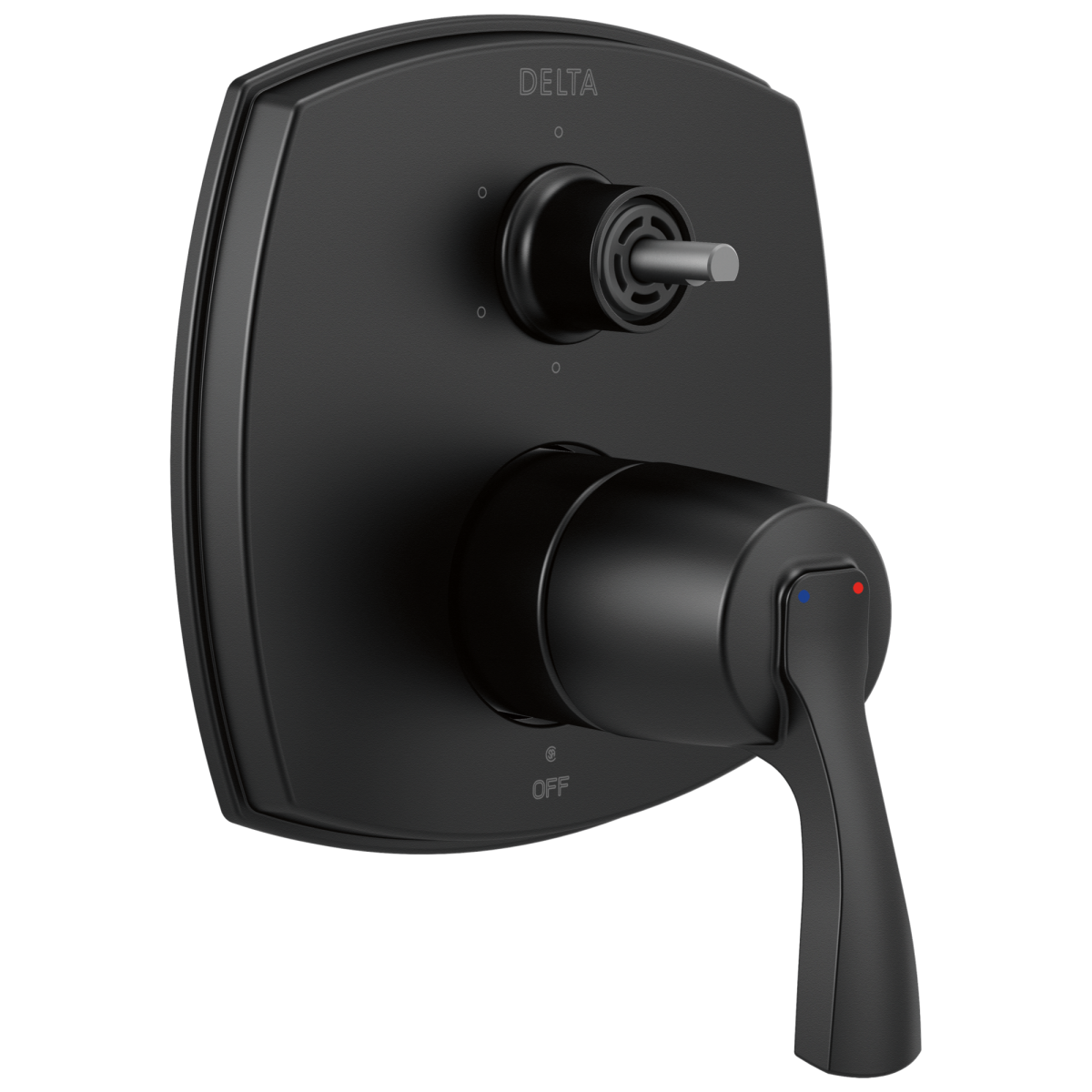 DELTA Stryke 14 Series Integrated Diverter Trim with Six Function Diverter Less Diverter Handle — Matte Black