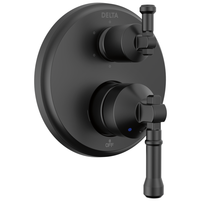 DELTA Broderick 14 Series Integrated Diverter Trim 6-Setting — Matte Black