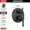 DELTA Broderick 14 Series Integrated Diverter Trim 6-Setting — Matte Black