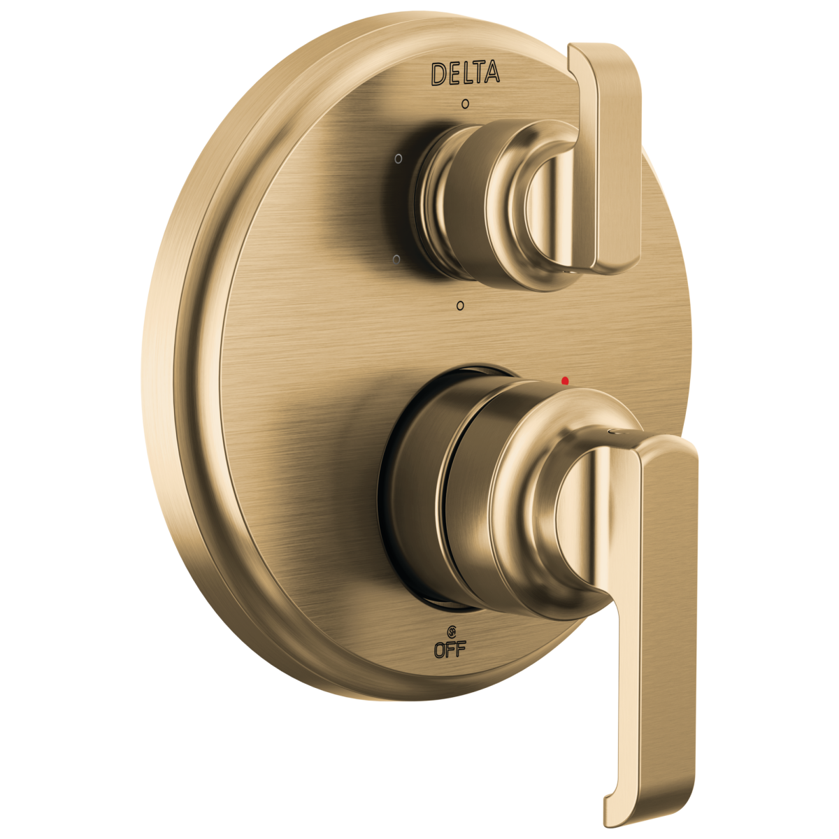 DELTA Tetra 14 Series Integrated Diverter Trim with 6-Setting — Lumicoat® Champagne Bronze