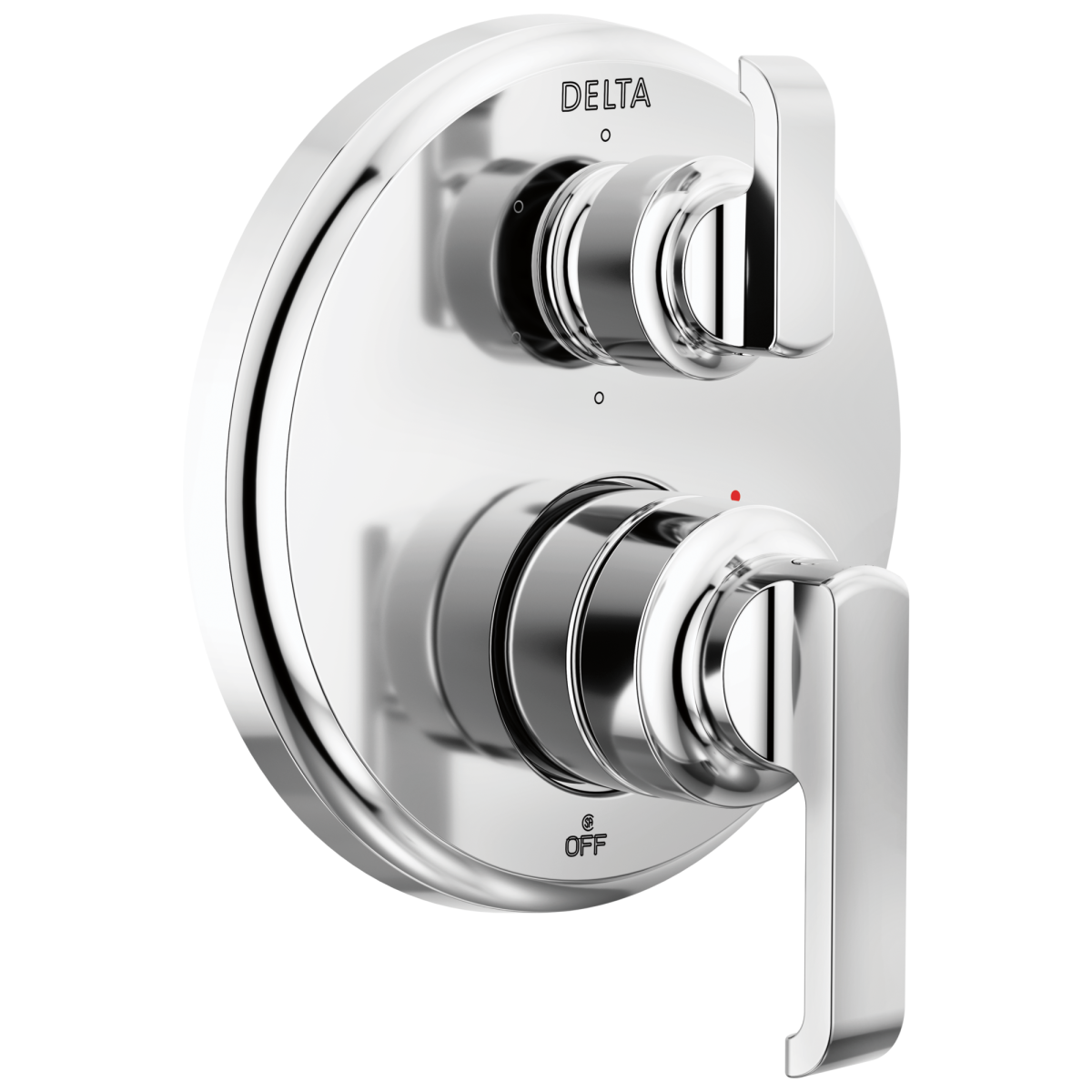 DELTA Tetra 14 Series Integrated Diverter Trim with 6-Setting — Lumicoat® Chrome