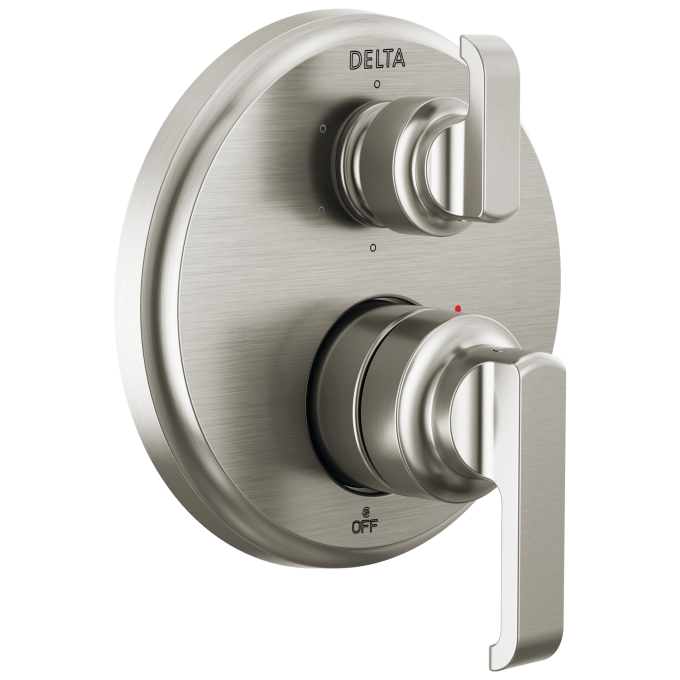 DELTA Tetra 14 Series Integrated Diverter Trim with 6-Setting — Lumicoat® Stainless