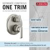 DELTA Tetra 14 Series Integrated Diverter Trim with 6-Setting — Lumicoat® Stainless