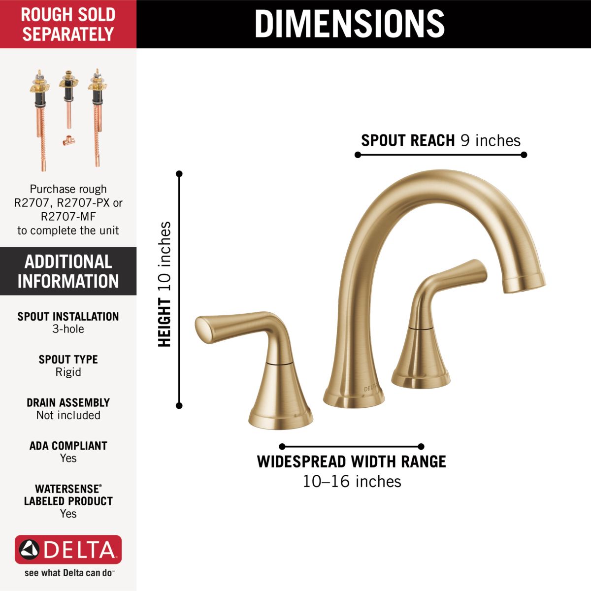 DELTA Kayra Roman Tub Trim — Champagne Bronze