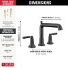 DELTA Saylor Roman Tub Trim — Matte Black