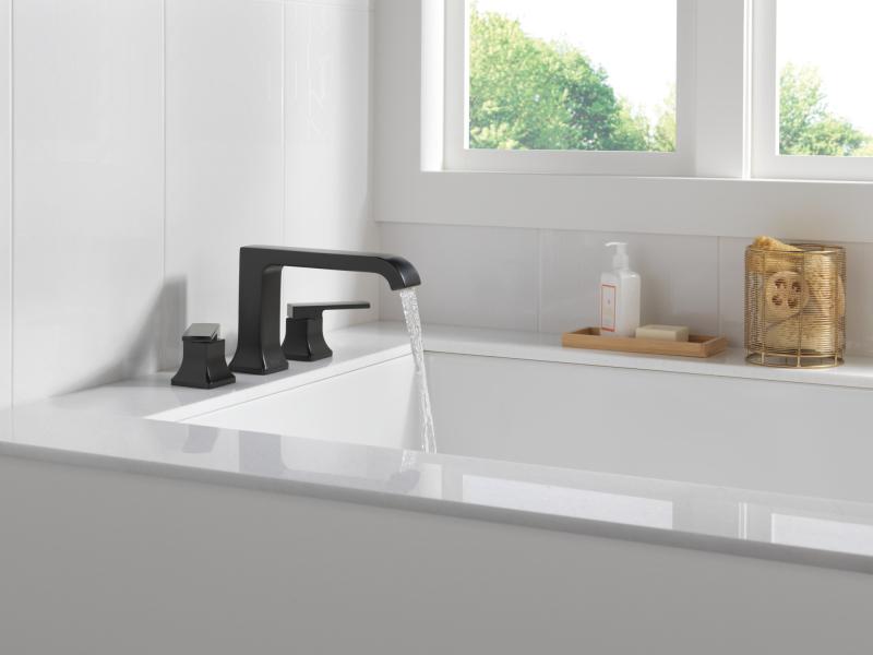 DELTA Velum Roman Tub Trim — Matte Black