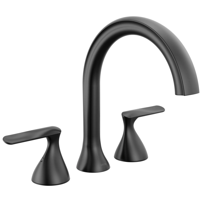 DELTA Bonacci Three Hole Roman Tub Trim — Matte Black