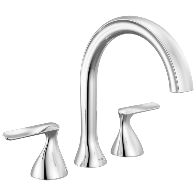 DELTA Bonacci Three Hole Roman Tub Trim — Lumicoat® Chrome