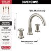 DELTA Trinsic Roman Tub Faucet Trim — Stainless