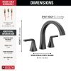 DELTA Lineax Roman Tub Trim — Matte Black
