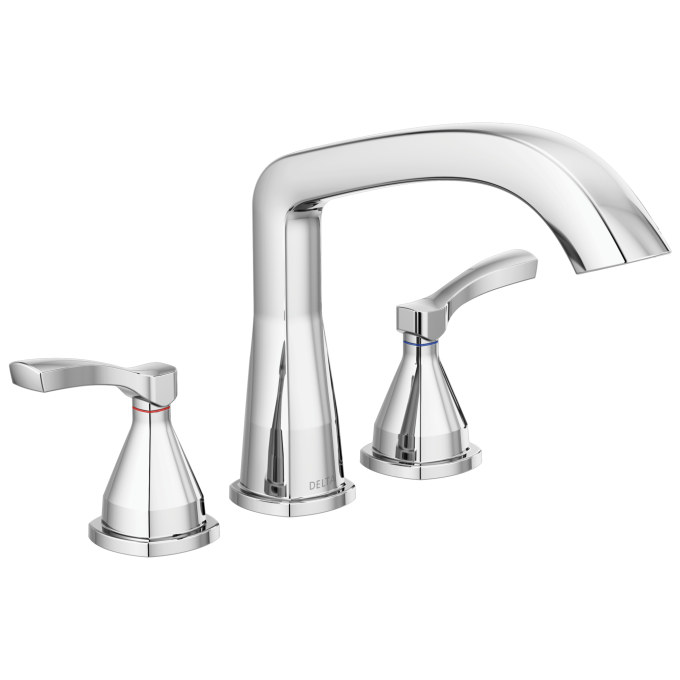 DELTA Stryke Three Hole Roman Tub Trim — Lumicoat® Chrome