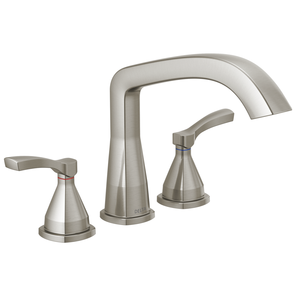 DELTA Stryke Three Hole Roman Tub Trim — Lumicoat® Stainless