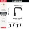 DELTA Broderick Roman Tub Trim - Less Handles — Matte Black