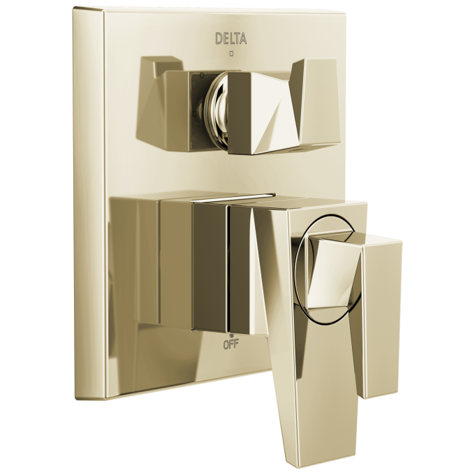 DELTA Trillian Two-Handle Monitor 17 Series Valve Trim with 3-Setting Diverter — Lumicoat® Polished Nickel