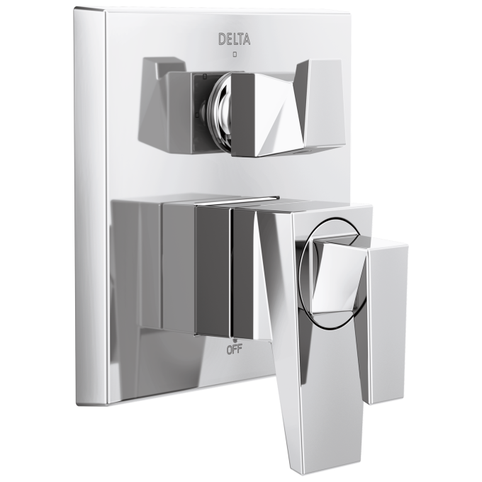 DELTA Trillian Two-Handle Monitor 17 Series Valve Trim with 3-Setting Diverter — Lumicoat® Chrome