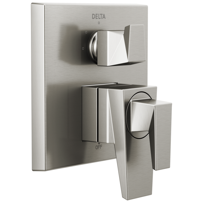DELTA Trillian Two-Handle Monitor 17 Series Valve Trim with 3-Setting Diverter — Lumicoat® Stainless