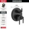 DELTA Bonacci 17 Series 3-Setting Integrated Diverter Trim — Matte Black