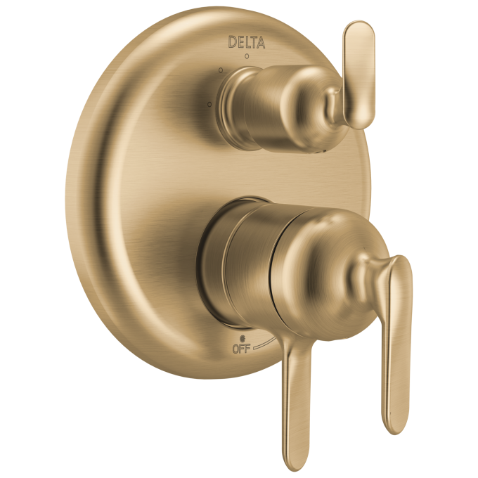 DELTA Bonacci 17 Series 3-Setting Integrated Diverter Trim — Lumicoat® Champagne Bronze
