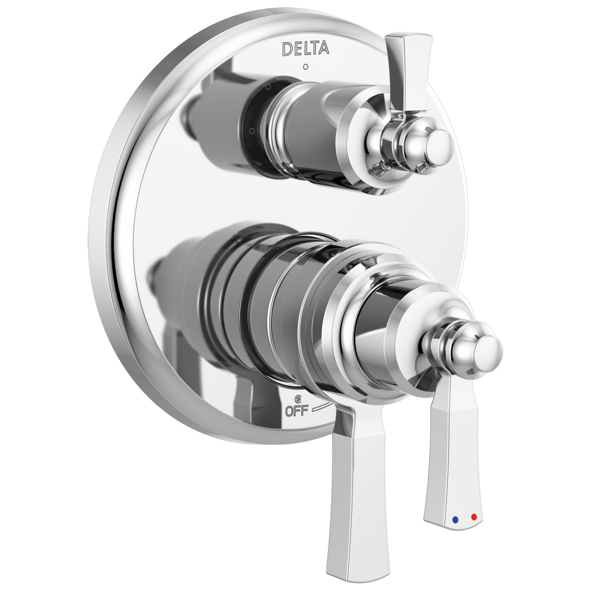 DELTA Dorval Traditional 2-Handle Monitor 17 Series Valve Trim with 3 Setting Diverter — Chrome