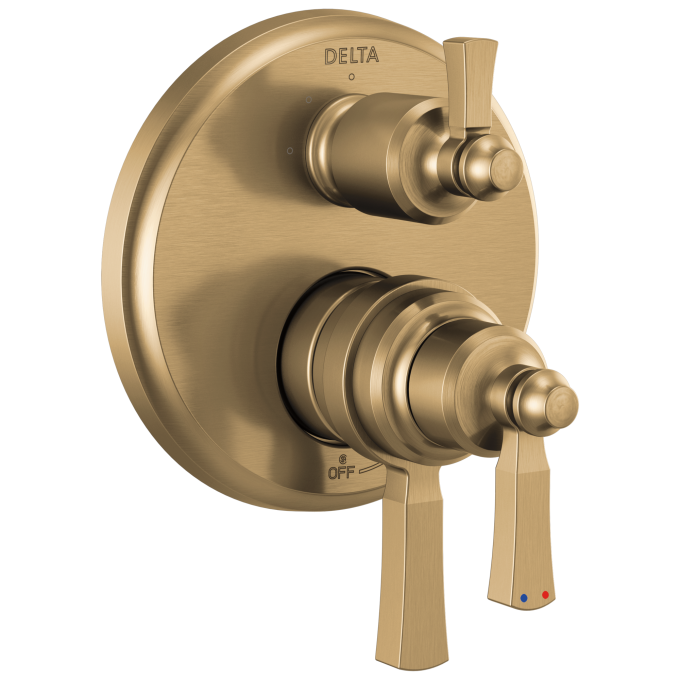 DELTA Dorval Traditional 2-Handle Monitor 17 Series Valve Trim with 3 Setting Diverter — Champagne Bronze