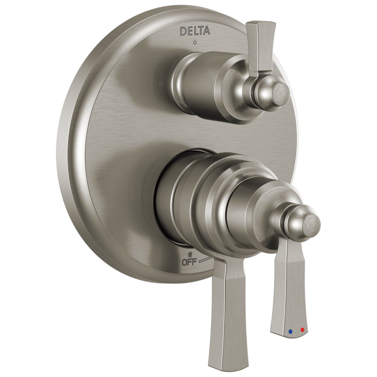 DELTA Dorval Traditional 2-Handle Monitor 17 Series Valve Trim with 3 Setting Diverter — Stainless