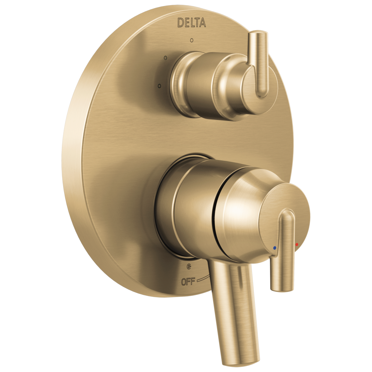 DELTA Trinsic Contemporary Monitor 17 Series Valve Trim with 3-Setting Integrated Diverter — Champagne Bronze