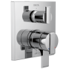 DELTA Ara Angular Modern Monitor 17 Series Valve Trim with 3-Setting Integrated Diverter — Chrome