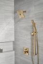 DELTA Universal Showering Components H2OKINETIC Hand Shower 1.75 GPM w/Slide Bar 4S — Lumicoat® Champagne Bronze
