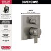 DELTA Ara Angular Modern Monitor 17 Series Valve Trim with 3-Setting Integrated Diverter — Stainless