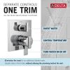 DELTA Ara Angular Modern Monitor 17 Series Valve Trim with 3-Setting Integrated Diverter — Chrome