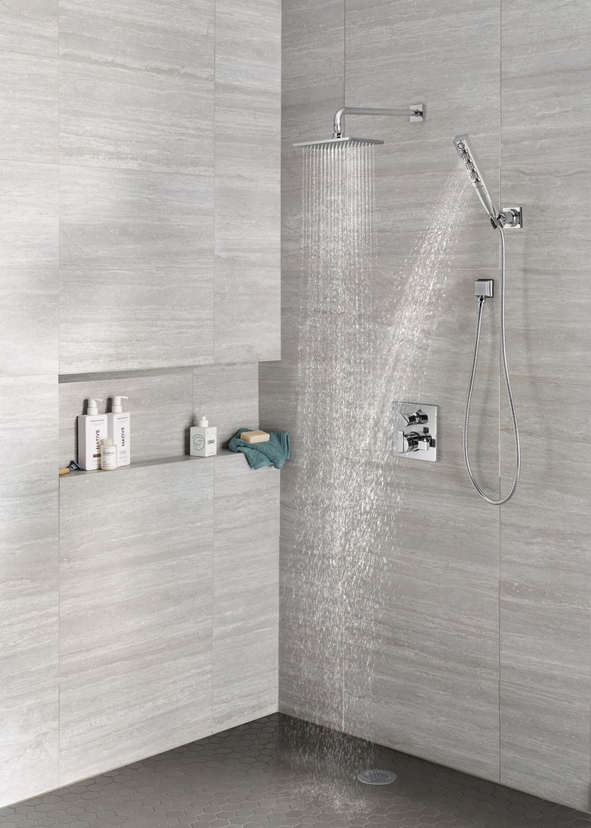 DELTA Ara Angular Modern Monitor 17 Series Valve Trim with 3-Setting Integrated Diverter — Chrome