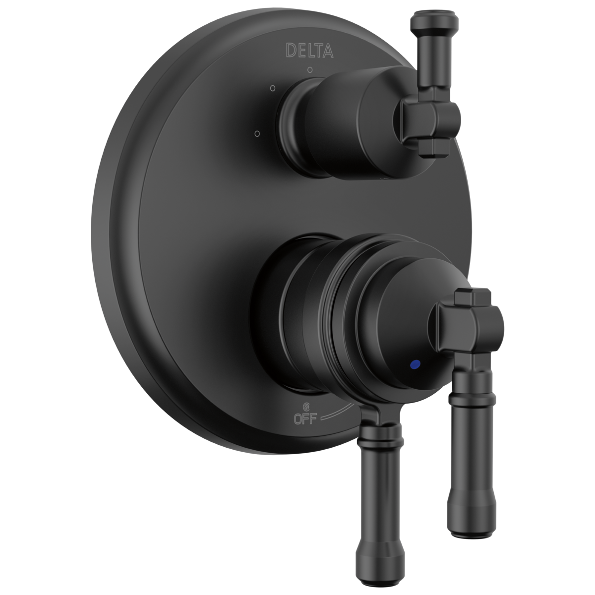DELTA Broderick 17 Series Integrated Diverter Trim 3-Setting — Matte Black