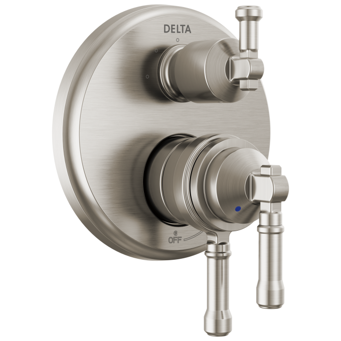 DELTA Broderick 17 Series Integrated Diverter Trim 3-Setting — Lumicoat® Stainless