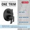 DELTA Tetra 17 Series Integrated Diverter Trim with 3-Setting — Matte Black