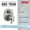 DELTA Tetra 17 Series Integrated Diverter Trim with 3-Setting — Lumicoat® Stainless