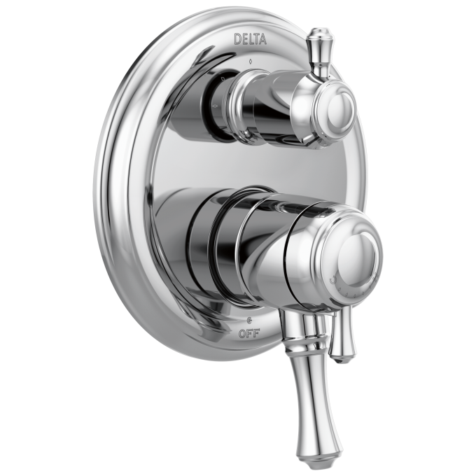 DELTA Cassidy Traditional 2-Handle Monitor 17 Series Valve Trim with 3-Setting Integrated Diverter — Chrome