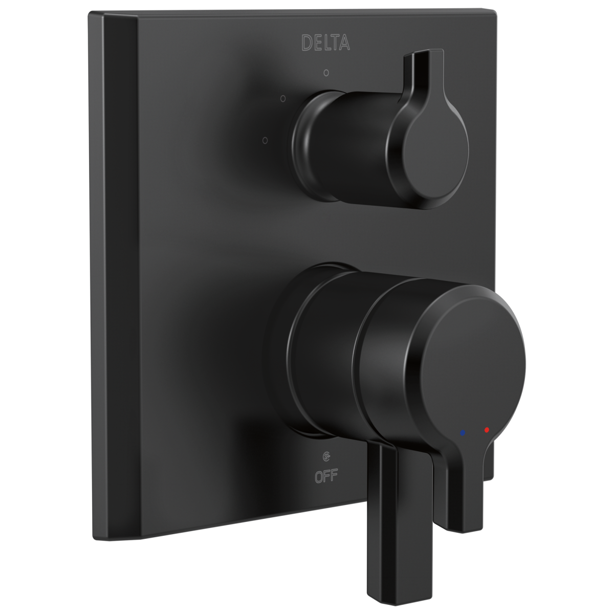 DELTA Pivotal Monitor 17 Series Valve Trim with 3-Setting Integrated Diverter — Matte Black