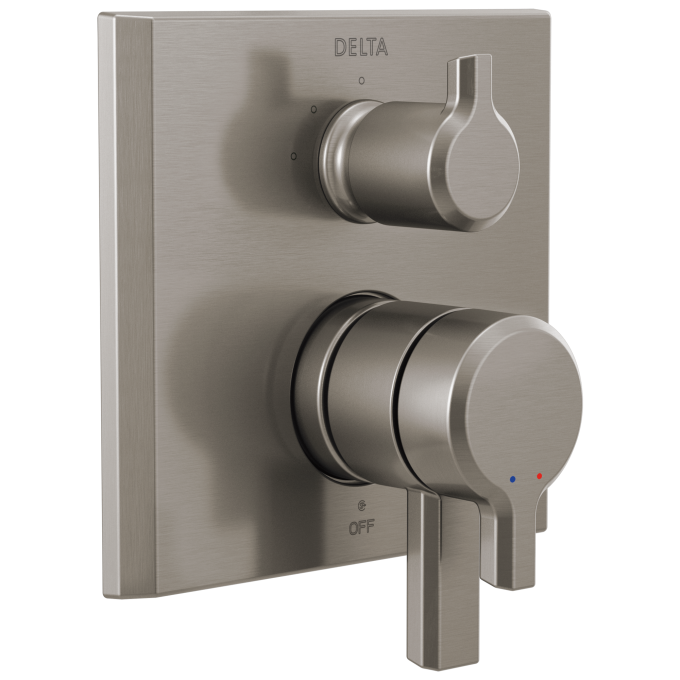 DELTA Pivotal 17 Series Integrated Diverter Trim - 3 Function Diverter — Lumicoat® Stainless