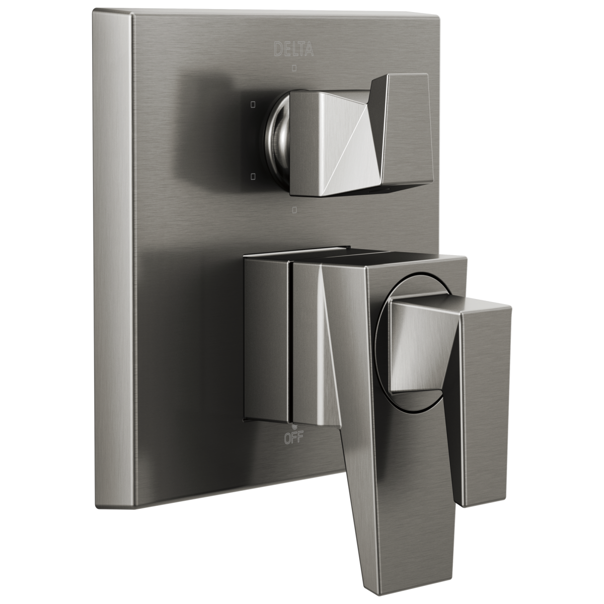 DELTA Trillian Two-Handle Monitor 17 Series Valve Trim with 6-Setting Diverter — Lumicoat® Black Stainless