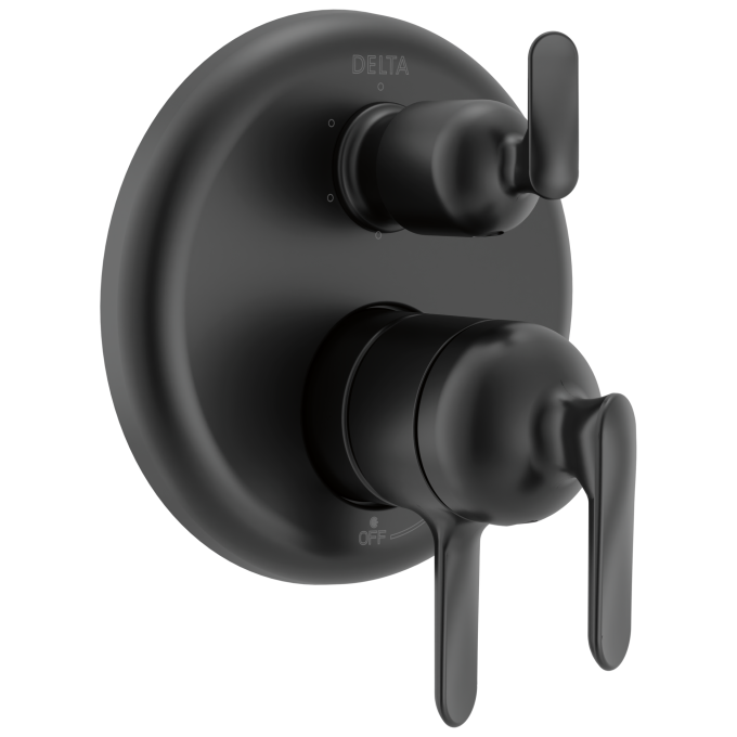 DELTA Bonacci 17 Series 6-Setting Integrated Diverter Trim — Matte Black