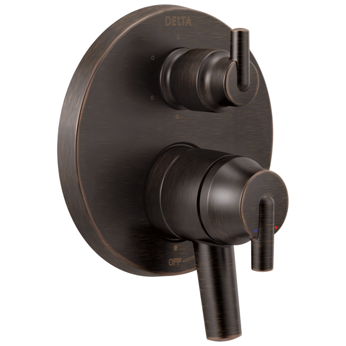 DELTA Trinsic Contemporary Two Handle Monitor 17 Series Valve Trim with 6-Setting Integrated Diverter — Venetian Bronze