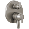 DELTA Trinsic Contemporary Two Handle Monitor 17 Series Valve Trim with 6-Setting Integrated Diverter — Stainless