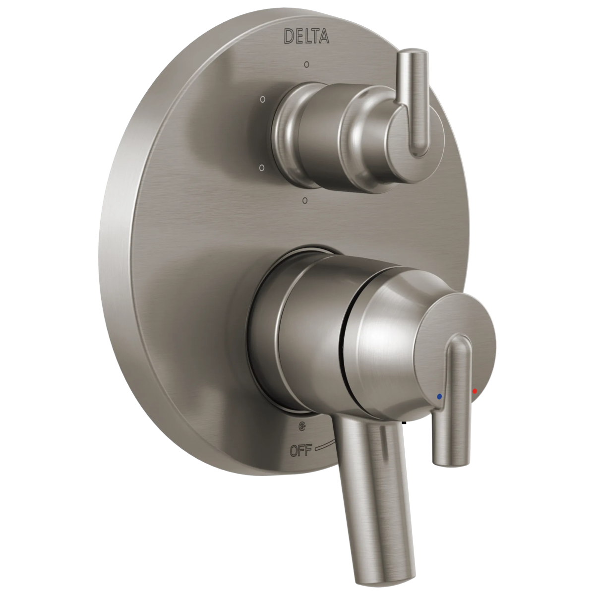 DELTA Trinsic Contemporary Two Handle Monitor 17 Series Valve Trim with 6-Setting Integrated Diverter — Stainless