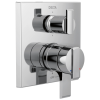 DELTA Ara Angular Modern Monitor 17 Series Valve Trim with 6-Setting Integrated Diverter — Chrome